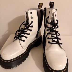 Dr. Martens White Combat Boots white super cool size 7 Jessica Alba
